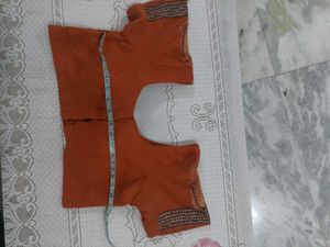Rust Embroidered Blouse 38"