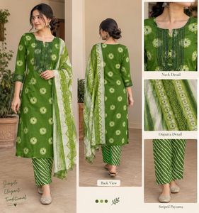 Vibrant Green Dress material