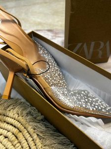 zara pearl Heels