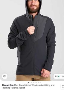 Decathlon Men's Black Trekking Jacket
