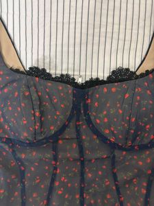 Floral Mesh Corset Top