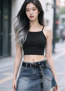 Y2K Crochet Cardigan &amp; Black crop top
