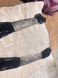 Statement Black Beaded Necklace