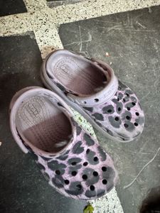 Cute Leopard Print Crocs for Kids
