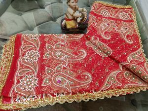 Red Colour Full Size Heavy Chunri 😍😍 Grab Fa