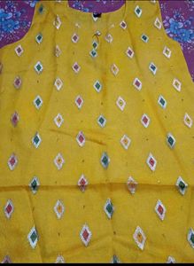 Yellow Embroidered Kurta