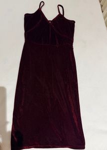 cherry red Spaghetti Strap Dress🍷🍒