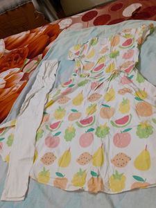 Cute Fruit Print Dress