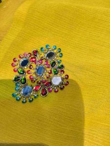 Vibrant Yellow Embellished saree