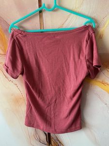 Ribbed Cropped Top - Rose Pink