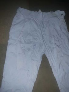 Lightweight White Ethnic Pants