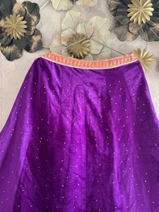 Royal Purple Embellished Skirt