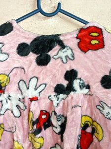 Trendy Fleece Stylish Night Suit Upper Multicolour