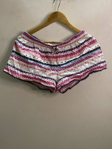 Cozy Striped Pajama Shorts