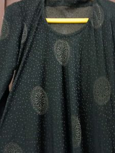 Black Ethnic umbrella abhaya