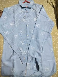 blue casual shirt