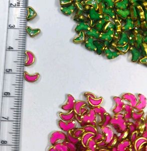 Stone metal moon,heart,circle kundan 3×100=300