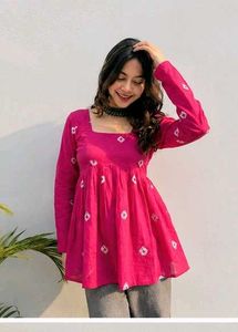 Beautiful Pink Embroidered Kurta