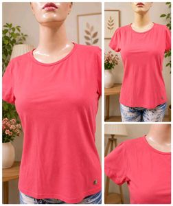 Coral Pink Short Sleeve Top
