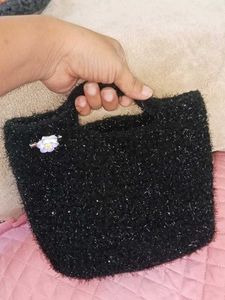 Sparkly Black Clutch Bag