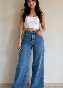Wide Leg Denim Jeans