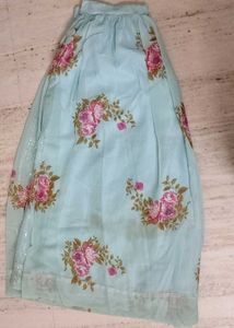 Blue Floral Lehenga Choli Set