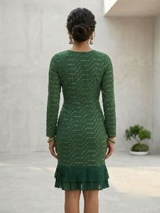 Elegant Green Sequin Dress
