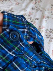 Piccolo Checked Pure Cotton Skirt