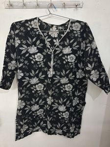 Stylish Floral Print Kurta
