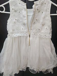 Girls White Elsa Dress-Original Disney