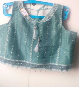 Stunning Teal Sequined Lehenga Choli