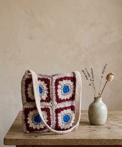 Handmade Crochet Granny Square Bag