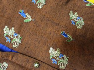Brown Embroidered Kurta