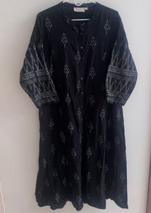 Black Printed Kurta