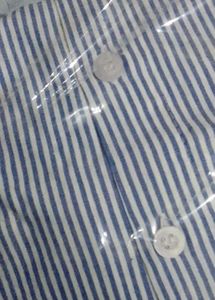 Classic Blue and White Striped Button-Down Shirt (