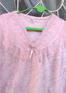 Light Pink Crinkle Top