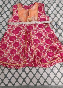 Orange And Pink Sharara Set 6-7 Year Girl