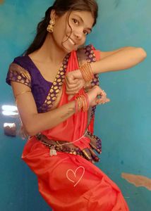 Vibrant Orange Saree with Embellished Border