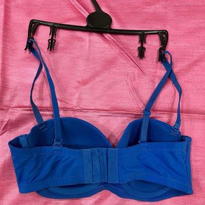 Blue strapless Bra
