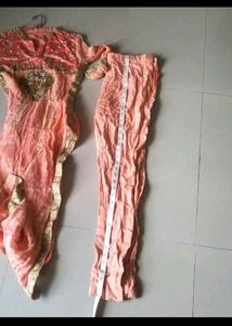 Embellished Peach Kurta set