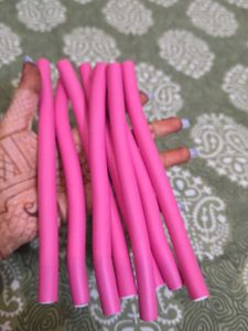 Pink Sponge Hair Rollers