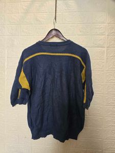 Blue &amp; Yellow Striped Knit Top