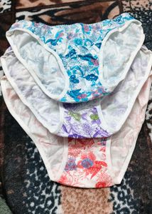 Floral Print Cotton Briefs - Pack of 3