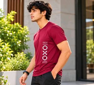 Stylish Maroon Graphic T-Shirt