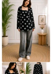 Elegant Black Floral Kurta