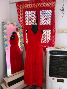 Chic Red Wrap Dress