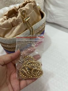 Sparkling Multi-Color Beaded Clutch Bag