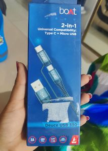 Boat 2-in -1 Universal Compatibility: Type C+Micro