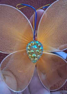 Butterfly Orange Sparkling hair clip