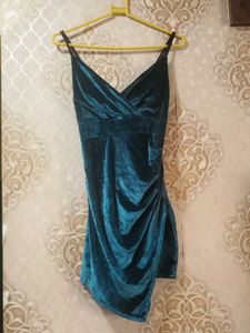 Velvet Ruched Mini Dress